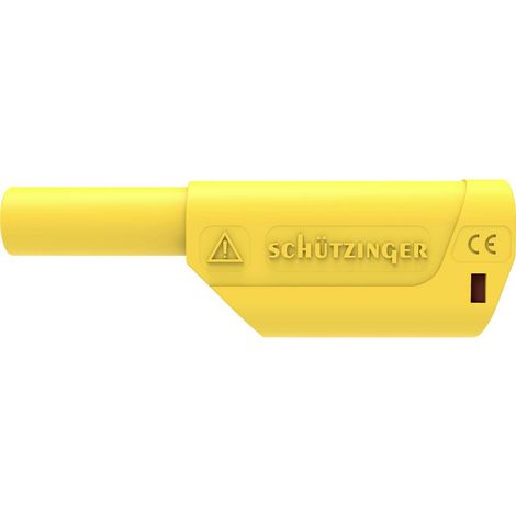 Schützinger DI SFK 8500 L Ni / AS / GE Spina della gabbia a molla di sicurezza dritto Ø perno: 4 mm Giallo 1 pz.