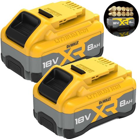 Dewalt DCB1880 8.0ah 18v XR Lithium Ion Li-Ion Battery Tabless 8.0Ah - 2 Pack (1/5)