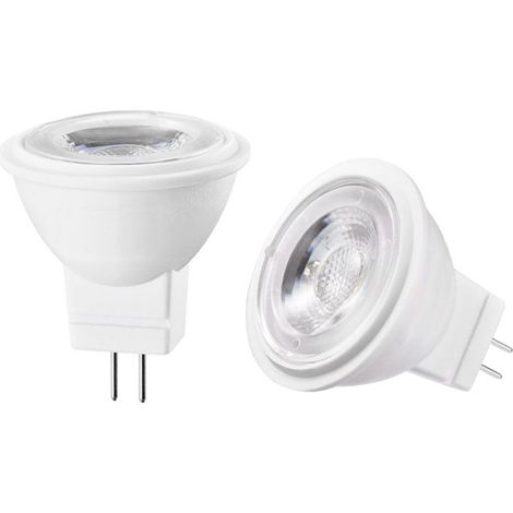 Ampoules LED COB MR11 GU4 AC/DC12V Dimmable 3W 3000K Mini lampe bi-pin 30W ampoule halogène équivalent Blanc chaud (1/5)