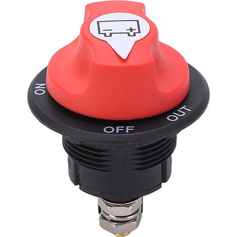 Coupe-batterie principal 12V-48V, interrupteur de déconnexion étanche pour camping-car, bateau, fourgon, camion et caravane, isolateur de batterie avec fixation (1/5)