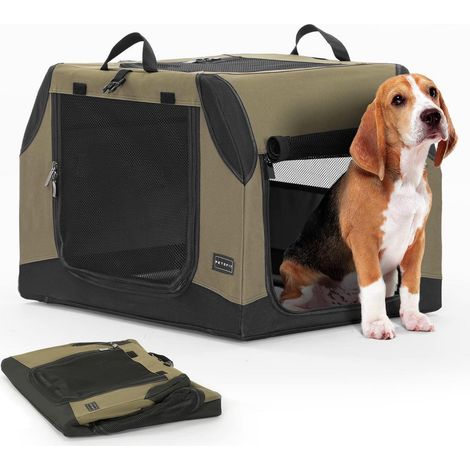 Hundetransportbox Auto faltbar, Kofferraum/Rückbank, M grün (1/5)