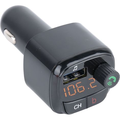 Adaptateur Bluetooth Voiture V5.0, Transmetteur FM, Lecteur MP3, Chargeur Double USB (1/5)