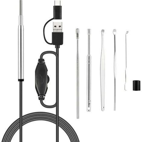Mini caméra endoscopique médicale 3,9 mm, étanche, USB, pour inspection, pour téléphone Android OTG, PC, endoscope oreille-nez (1/5)
