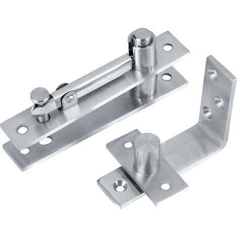 Charnières pivotantes robustes pour portes en bois, rotation à 360 degrés, charnières pivotantes invisibles en acier inoxydable (1/5)