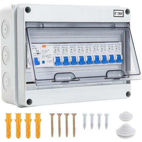 Boîte à Fusibles Apparente HT 12 Volets, IP65 Étanche, 230V50/60Hz 6000A, Pour Villa/Usine/Hôtel Entier (1/5)