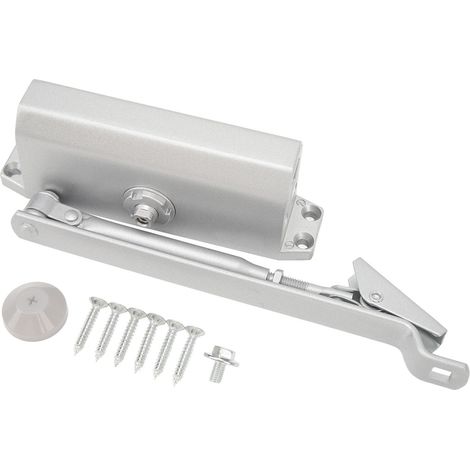 Ferme-porte automatique hydraulique en alliage d'aluminium 45-64,5 kg, vitesse réglable, amortisseur hydraulique, butée de fermeture réglable pour la maison (1/5)