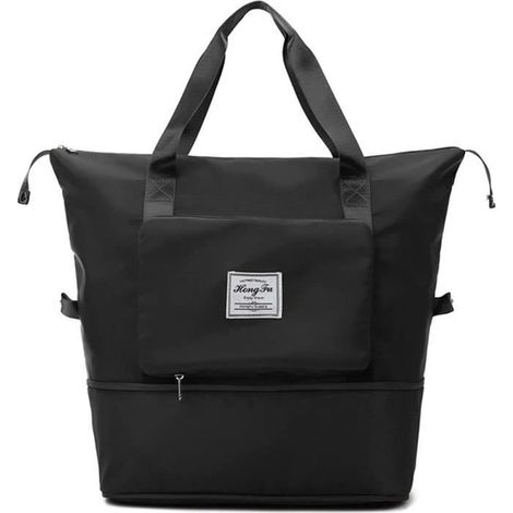 Sac de voyage pliable grande capacité pour femme, léger et imperméable, sac de sport séparé, sac de week-end, sac d'hôpital, sac de courses (1/4)