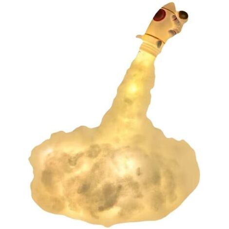BUNTHAUS Lampe fusée imprimée en 3D à LED, cadeau d'anniversaire pour enfants, décoration d'intérieur, USB Maison et jardin Figurines 1 ensemble de lampes fusées DIY