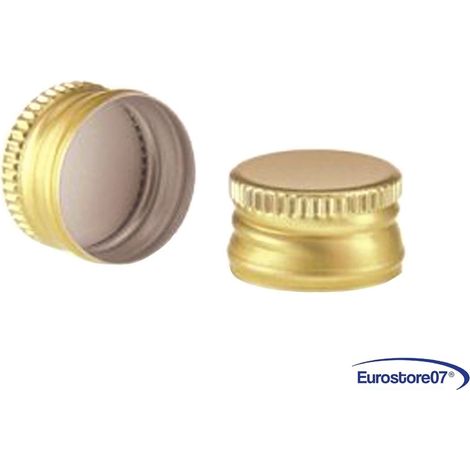 TAPPO A VITE PREFILETTATO IN METALLO PER DAME  COLORE ORO  - mm.35 - PZ 10