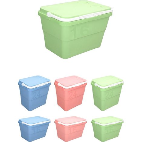 JARDIN202 - Nevera Portátil Rígida – Nevera Térmica con Asa para Camping, Barbacoa y Viaje  16 L (Verde)