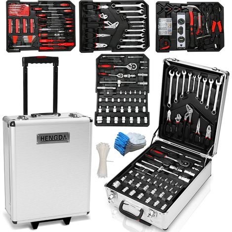 SWANEW Werkzeugkoffer 1031 tlg. Wergzeug Set Satz Kombizange Rollkoffer Toolbox-Sets (1/5)