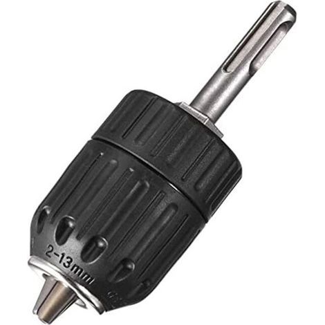 SDS-Schaftadapter für 1/2" 2-13 mm 1/2-20UNF Schnellspannbohrfutter für Akku-Schlagbohrmaschinen, Schwarz, OUYLAF (1/4)