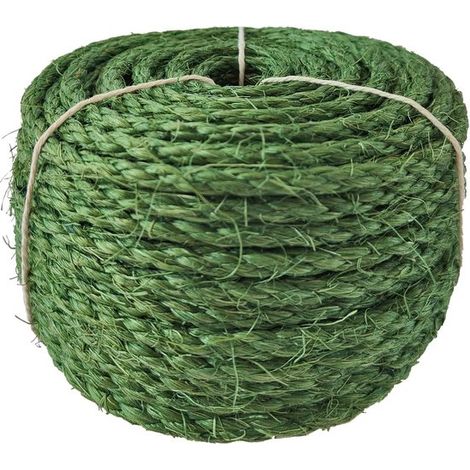 Corda di sisal - adatta per tiragraffi per gatti e cactus - 6 mm  20 m - corda per gatti - per tiragraffi fai da te per cactus e riparazione di tavolette tiragraffi per gatti - pianta (1/5)