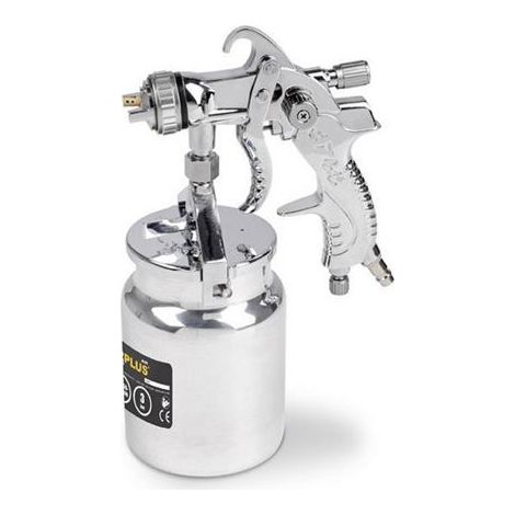 Powerplus Pistolet à Peinture à Air Comprimé POWAIR0110 - Pulvérisateur de 3 bar avec Réservoir de 1 l (1/4)