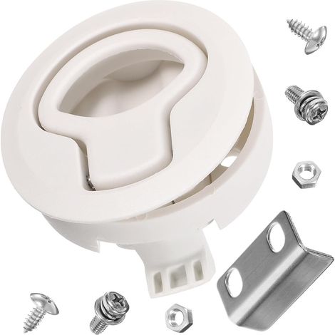 Loquet à Fermeture Automatique Rond Blanc (1/5)