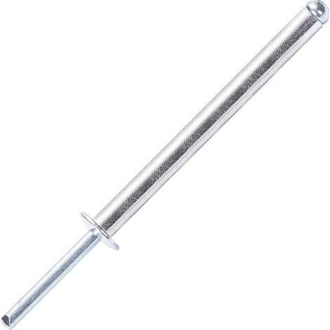 Rivets aveugles en aluminium extra-longs, tête bombée, tige en acier – DIN 7337 A – Pour tôles épaisses (Ø6.4x35mm - 30 pièces) (1/5)