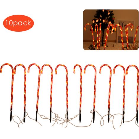 Guirlande Lumineuse Extérieure - Ortlvai - Bâton Bonbon 58cm - LED Blanc Chaud Étanche Déco Jardin Noël 1 Pièce (1/5)