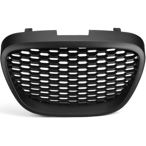 Frontgrill für SEAT LEON MK2 1P1 (2006–2009), schwarz, Wabengitter, ohne Emblem, Sport-Renngrill – matt schwarz