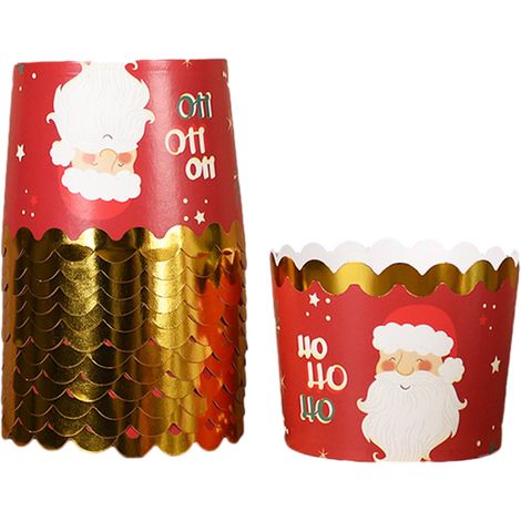 Lot de 50 caissettes en papier pour muffins et cupcakes, 5,5 cm, 6 cm, 7 cm, pour la cuisson et le service de desserts lors de fêtes et d'événements.-AquaForge (1/5)