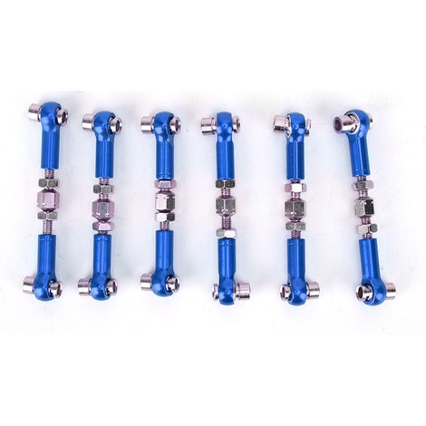 6-teiliges, verstellbares Lenkstangenset für 1/10 RC-Cars und Touring Buggys, 47 mm Länge, dunkelblaues Zubehör (1/5)