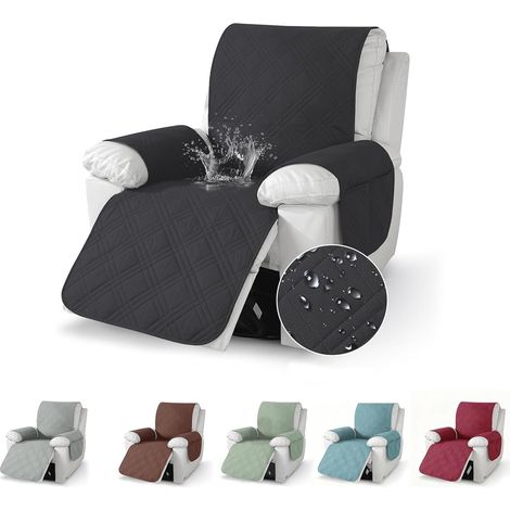 Housse pour Fauteuil Relax avec Accoudoirs - Couvre-Fauteuil Antidérapant Imperméable et Lavable - Idéal pour Les Foyers avec Enfants et Animaux - Protection pour Fauteuil de Télévision (1/5)