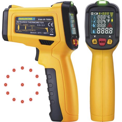Thermomètre infrarouge PANCONTROL PAN IR-T800+, 12:1, avec affichage laser du cercle de mesure (1/4)
