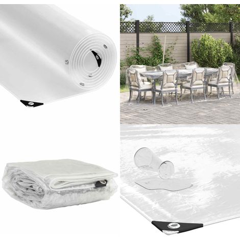 vidaXL Transparente Plane mit Ösen 2x5 m PVC (1/5)