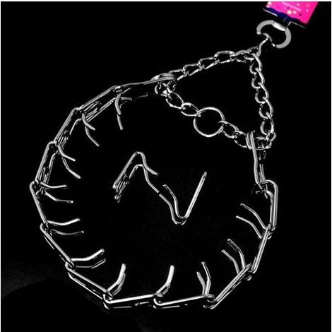 Collier de traction réglable amovible de formation de griffe de chien, collier de formation réglable en métal pour les grands animaux de compagnie de chien (3.5mmx55cm), sans capuchon (1/2)