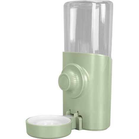 Distributeur d'eau pour animaux de compagnie, grande capacité 600ML, bec Anti-humide, mangeoire automatique suspendue pour petits animaux de compagnie, vert (1/5)
