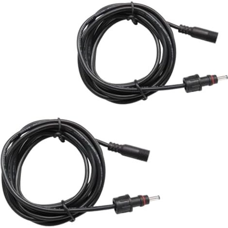 Câble de rallonge 2M, étanche et anticorrosion, pour lampes de jardin, spots LED paysagers, compatible avec appareils LED basse tension (lot de 2)