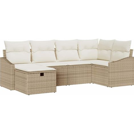 Sofa Set 7 pcs Poly Rattan vidaXL (1/5)