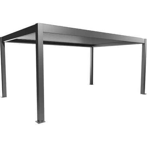 Pergola Gr. 5,5 x 3,5 quarzgrau-metallic