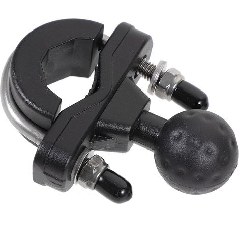 Support Téléphone Moto Noir en Abs et Métal Base à Boule de 25mm pour Guidon ou Tige de Selle, Fixation Fiable et Production de Précision pour Navigation Sécurisée (1/5)
