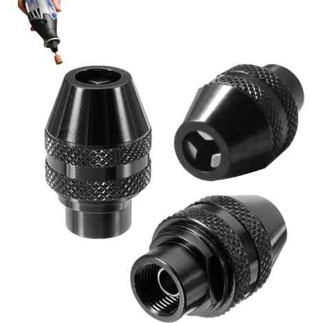 Mandrino a cambio rapido in 3 pezzi con meccanismo di bloccaggio senza chiave. Mandrino a cambio rapido, mini mandrino autoserrante, universale. (1/5)