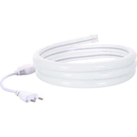 LED-Streifen Neon Dimmbar 220V Kaltweiß Halbrund 180° 7.5W/m Schnitt 100cm IP67 nach Maß 15 m