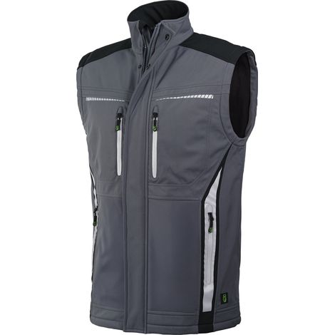 Leibwächter Softshell-Bodywarmer FLEXB Gr. XS grau/schwarz