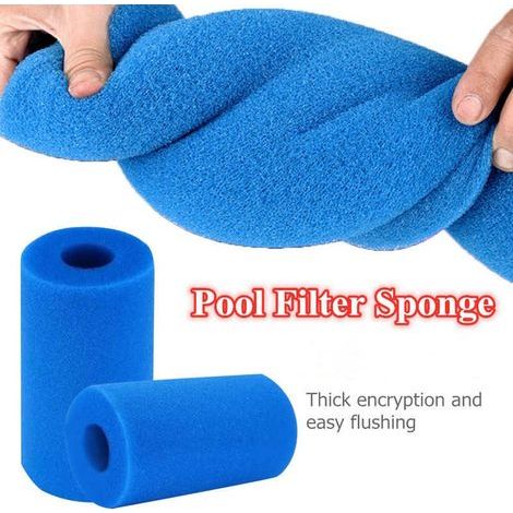 Éponge filtrante pour piscine en 2 pièces : Réutilisable — Compatible avec les systèmes de filtration de piscine Intex de type B (1/5)