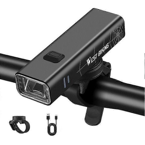 Éclairage vélo rechargeable étanche 600 lm pour vélo de route standard - Lampe avant (1/5)