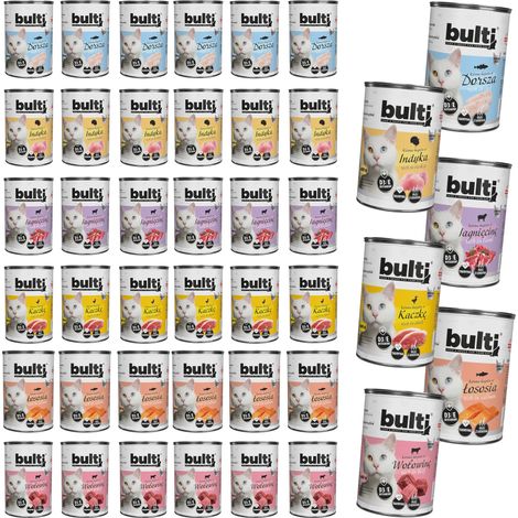 BULTI Aliment humide pour chat Mélange de saveurs 36 boîtes de 400 g (1/5)