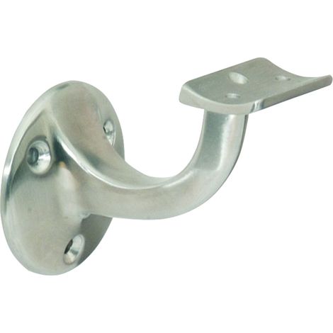DENI Handlaufträger Alu.silberf.elox.D.Wandplatte 53mm gewölbte Auflage (1/3)
