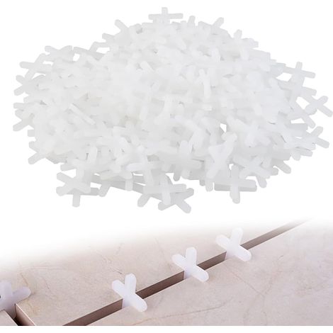 500 Pièces Entretoises De Carrelage, Croisillon Autonivelant 3mm Blanc, Croisillon Carrelage Autonivelant, Entretoise En Plastique, Croisillons Carrelage, Pour Les Tile Et De Sol (1/5)