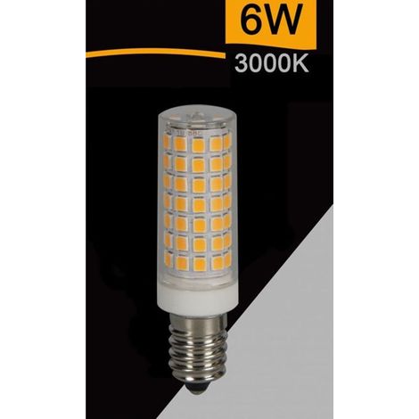 TrAdE Shop Traesio - Lampadina Led E14 6w 700lm Tubolare Luce Fredda Calda Naturale Sparac-e14-6w-ce1 - -Bianco Caldo -
