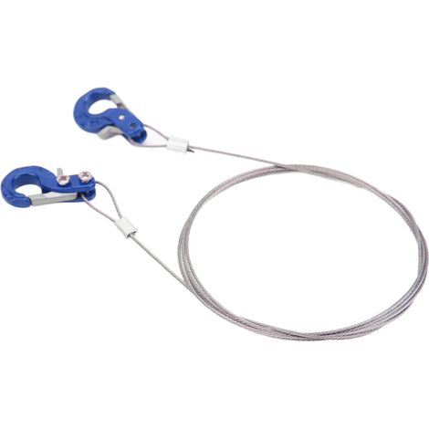 Lot de 2 crochets de remorque RC en métal, en alliage d'aluminium et d'acier, légers et compacts, pour SCX10, D90 et TRX4 (bleu). (1/5)