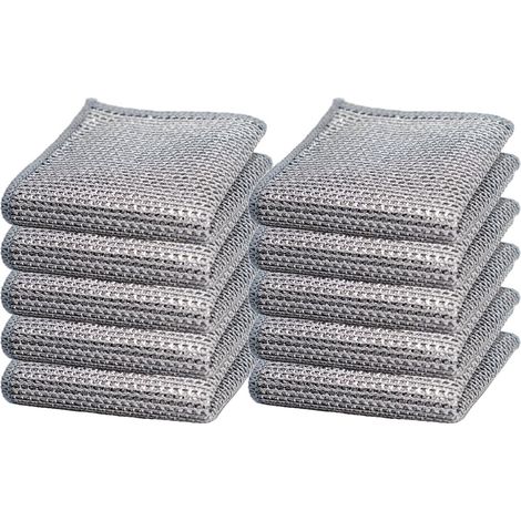 10 Stahldrahttücher – Geschirrtücher – Stahldrahttücher für Nass- und Trockenwäsche – Stahldrahttücher – kratzfeste Stahldrahttücher – wiederverwendbare Stahldrahttücher – Papierhandtücher – Haushalts (1/5)