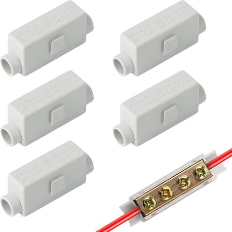 Connecteur 16mm2, 5 Pièces 16mm2, Bornier 16mm2, connecteurs 2 broches 100 A 1000 V Double vis Bloc serrage, Bornier Electrique Pour Plafonniers, Interrupteurs (1/5)