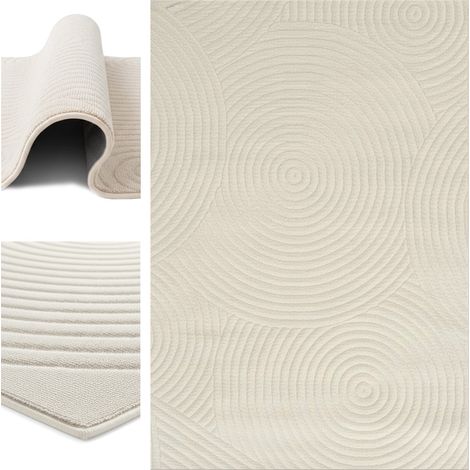Tappeto a pelo riccio grande 120x170 per soggiorno, stile giapponese, moderno, pesante, spesso, POLO - Raining Grey (Grigio)