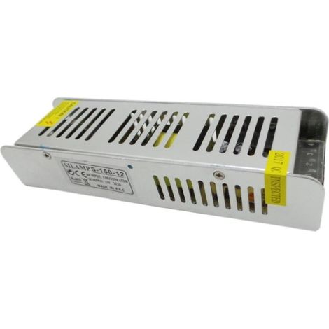 Silamp – Transformateur 220V 12V 150W DC 12.5A – Protection contre courts-circuits – Résistant jusqu'à 80° – Pour éclairage LED (1/3)