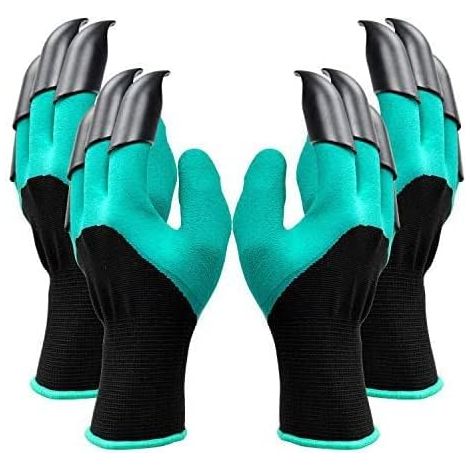 Filiyano-2 paires de gants de jardin imperméables à griffes - pour creuser et (1/4)