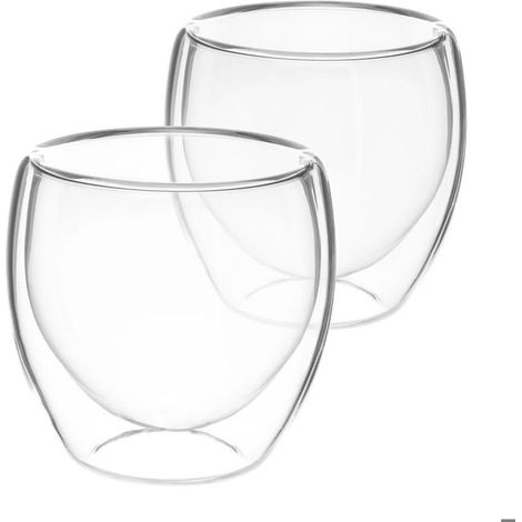 Verre à café - CHEFFINGER - 250ml - Double paroi - Transparent - 2 pièces (1/4)