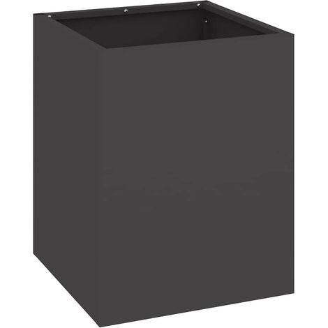 Maison Exclusive - Vaso da giardino Nero 32 x 32 x 40 cm Acciaio laminato a freddo